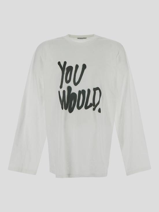 25SS 아크네 스튜디오 긴팔 티셔츠 CL0341 100 White