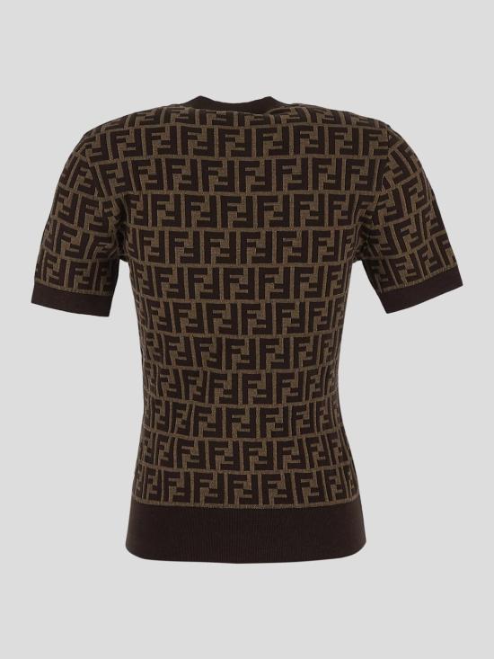 25SS 펜디 반팔 티셔츠 FZXC72 ASJTF0GGE Tobacco - FENDI