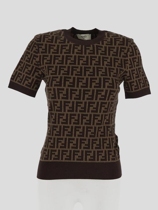 25SS 펜디 반팔 티셔츠 FZXC72 ASJTF0GGE Tobacco