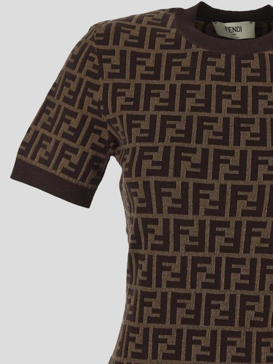 25SS 펜디 반팔 티셔츠 FZXC72 ASJTF0GGE Tobacco - FENDI