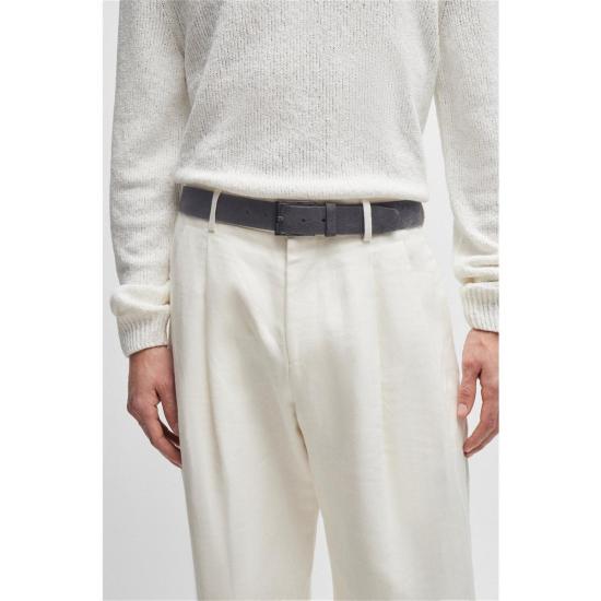 25SS 보스 가죽 벨트 50516742 10243454 01 401 Blue - BOSS