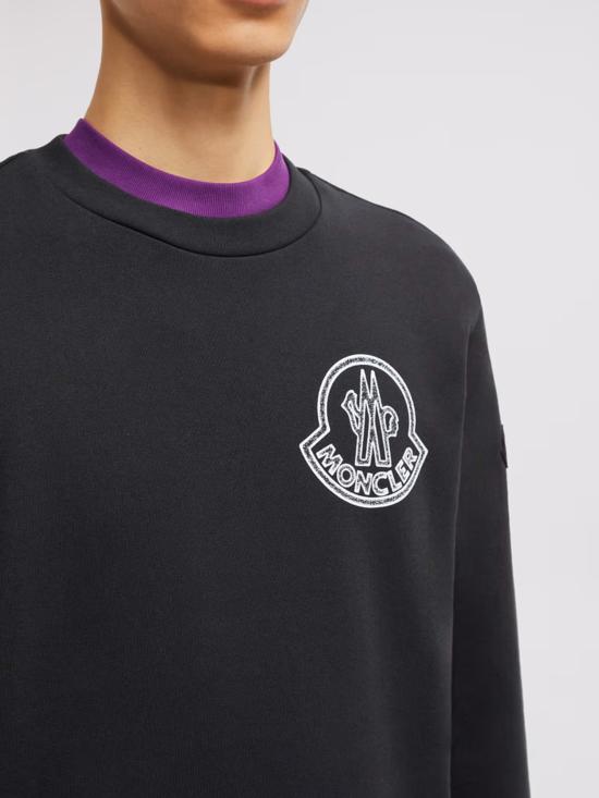 25SS 몽클레어 긴팔 티셔츠 K10918G00051899V4 998 Black - MONCLER