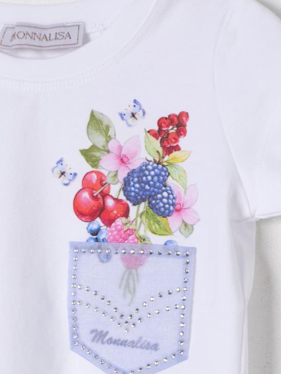 25FW [키즈] 모나리자 티셔츠 19E6195001 9952 White - MONNALISA