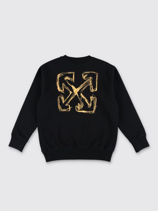 25SS [키즈] 오프화이트 풀오버 OBBA001S25FLE005 1001 Black - OFF WHITE