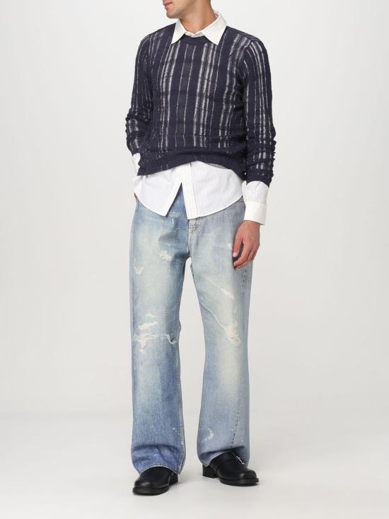 25SS 아워레가시 스웨터 M2253FW Washed Navy Blue - OUR LEGACY