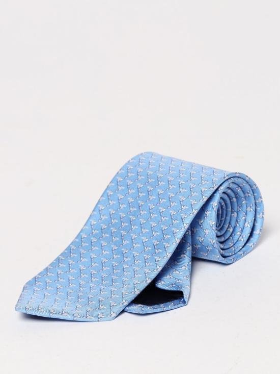 25SS 살바토레 페라가모 넥타이 351233 778924 003 Gnawed Blue