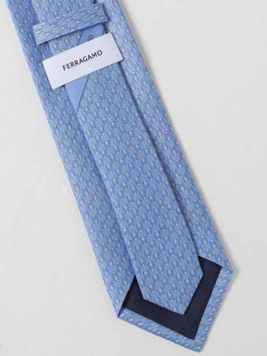 25SS 살바토레 페라가모 넥타이 351234 778934 003 Gnawed Blue - SALVATORE FERRAGAMO