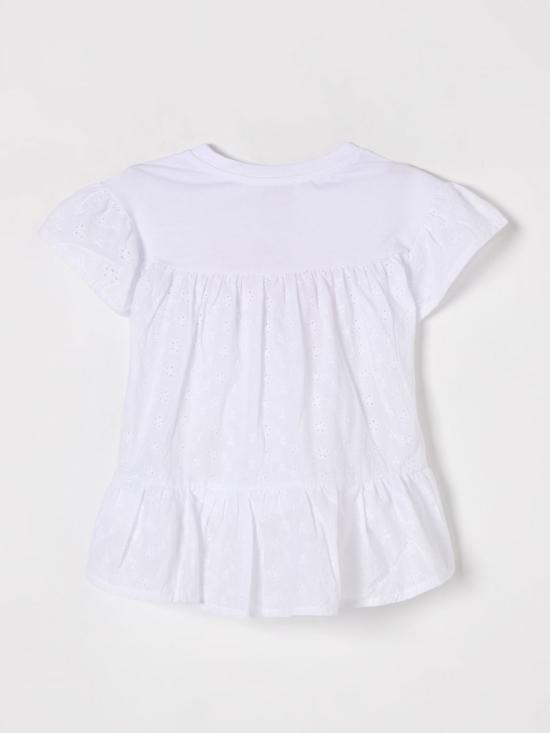 25FW [키즈] 모나리자 티셔츠 19E6255011 0099 White - MONNALISA