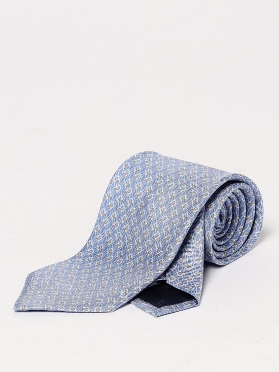 25SS 살바토레 페라가모 넥타이 350950 768564 003 Gnawed Blue