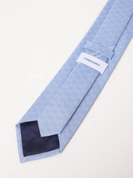25SS 살바토레 페라가모 넥타이 351204 778441 003 Gnawed Blue - SALVATORE FERRAGAMO