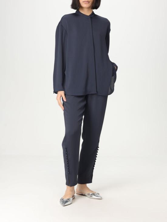 25FW 엠포리오 아르마니 스트레이트 팬츠 EW000864AF12521 UB081 Sea - EMPORIO ARMANI