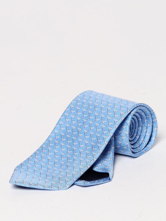 25SS 살바토레 페라가모 넥타이 351206 778539 002 Gnawed Blue