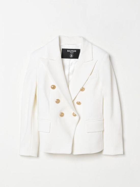 25SS [키즈] 발망 캐주얼 자켓 BW2A64J0371 100OR White