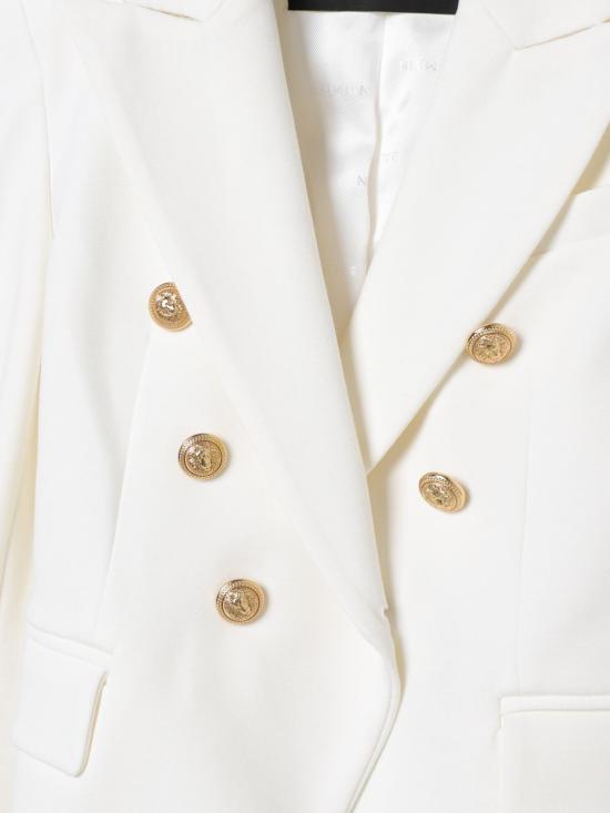 25SS [키즈] 발망 캐주얼 자켓 BW2A64J0371 100OR White - BALMAIN