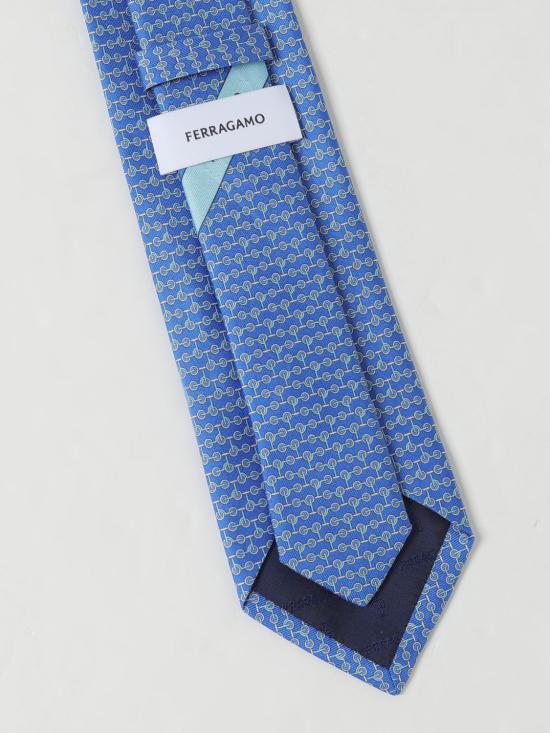 25SS 살바토레 페라가모 넥타이 351214 778505 003 Gnawed Blue - SALVATORE FERRAGAMO