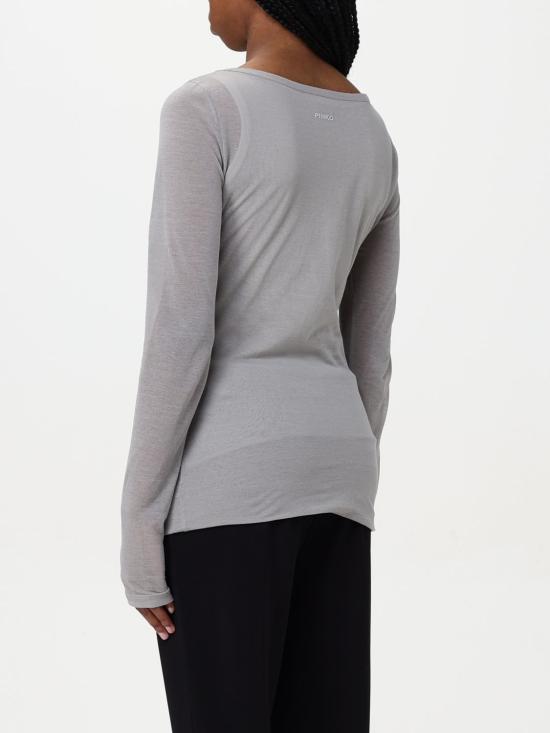 25FW 핑코 긴팔 티셔츠 104653A2CL IIA Grey - PINKO