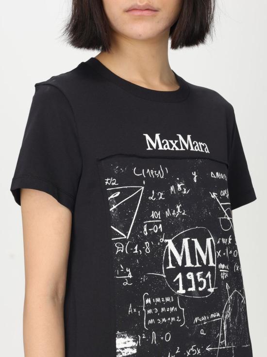 25FW 막스마라 COLIBRI 콜리브리 반팔 티셔츠 2511941062600 020 Black 1 - MAX MARA