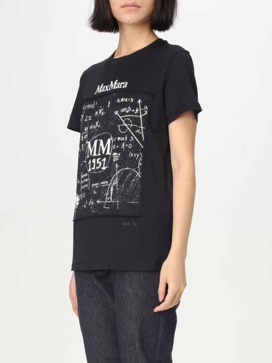 25FW 막스마라 COLIBRI 콜리브리 반팔 티셔츠 2511941062600 020 Black 1 - MAX MARA