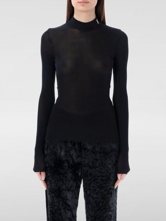 25FW 생로랑 긴팔 티셔츠 654478Y75AI 1000 Black