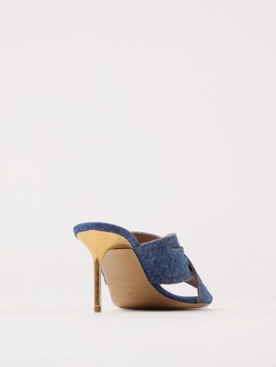 25SS 발망 뮬/슬리퍼 EN1UR079TDMS 6EF Blue - BALMAIN