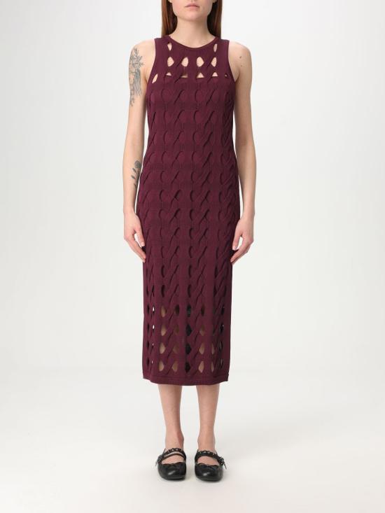 25SS 핑코 미디 원피스 105190A2LW R62 Burgundy