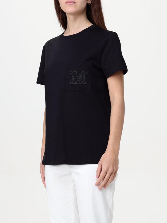 25FW 막스마라 반팔 티셔츠 2511941032600 007 Black - MAX MARA