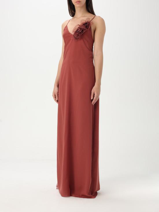 25SS 블루마린 롱 원피스 4A303A N0538 Brown - BLUMARINE