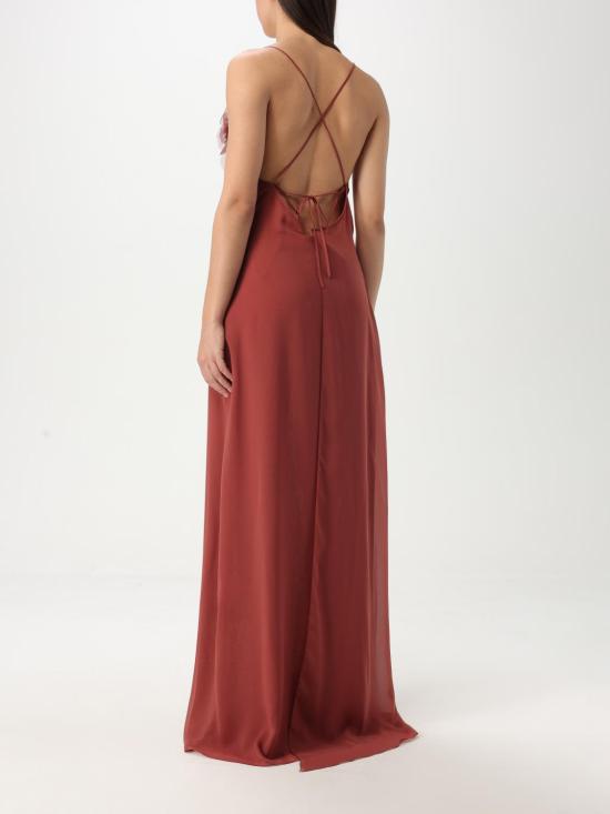 25SS 블루마린 롱 원피스 4A303A N0538 Brown - BLUMARINE