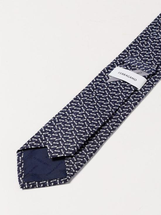 25SS 살바토레 페라가모 넥타이 351242 779280 001 Navy - SALVATORE FERRAGAMO