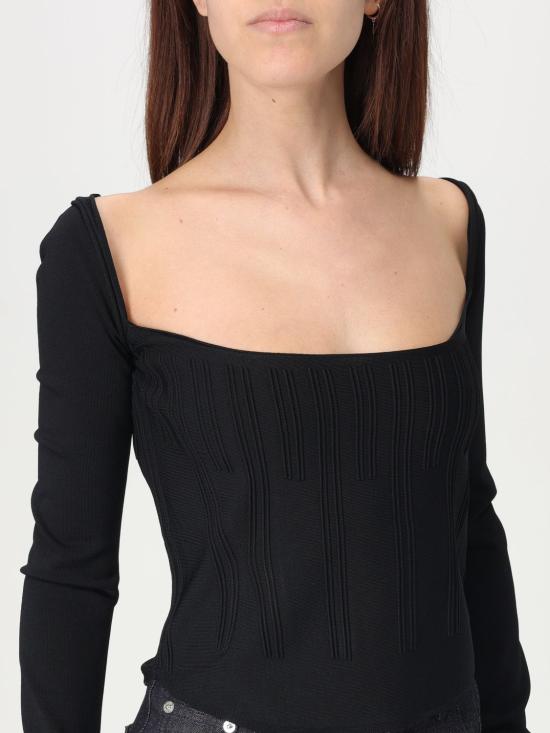 25SS 뮈글러 긴팔 티셔츠 25P2TO07881133 1999 Black - MUGLER
