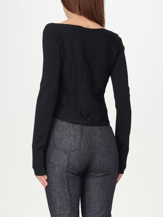 25SS 뮈글러 긴팔 티셔츠 25P2TO07881133 1999 Black - MUGLER