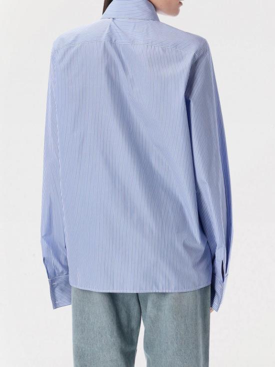 25FW 생로랑 블라우스 818606Y4K47 4783 Blue - SAINT LAURENT