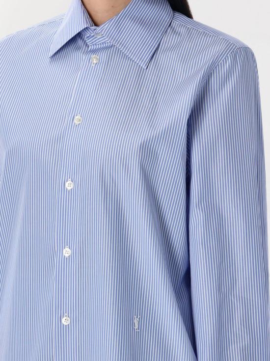 25FW 생로랑 블라우스 818606Y4K47 4783 Blue - SAINT LAURENT