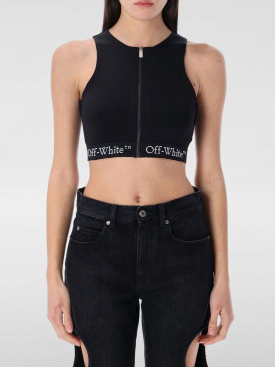 25FW 오프화이트 민소매 티셔츠 OWVO056S25JER001 1000 Black