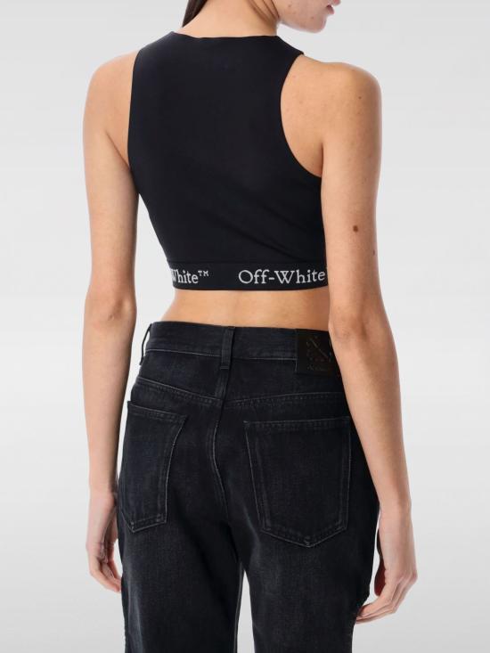 25FW 오프화이트 민소매 티셔츠 OWVO056S25JER001 1000 Black - OFF WHITE