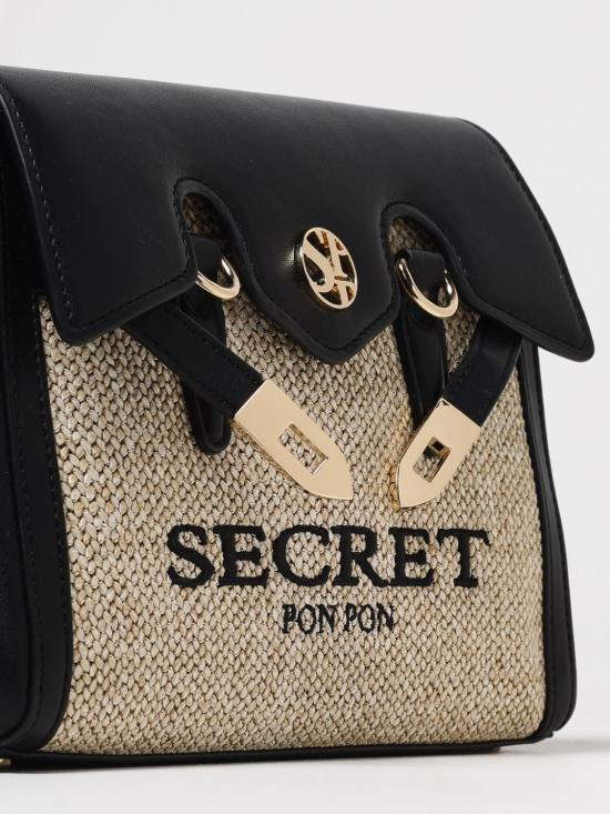 25SS 시크릿 폰 폰 토트백 QUINY STRAW SMALL BLACK Black - SECRET PON PON