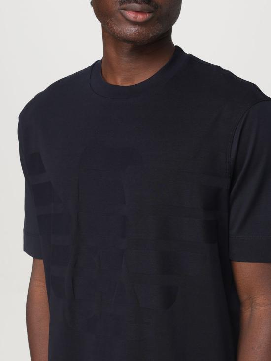 25FW 엠포리오 아르마니 반팔 티셔츠 EM000943AF10762 FB232 Blue - EMPORIO ARMANI