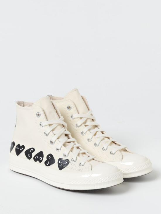 25SS 꼼데가르송 플레이 X 컨버스 스니커즈 AZK127001 2 White - COMME DES GARCONS PLAY CONVERSE