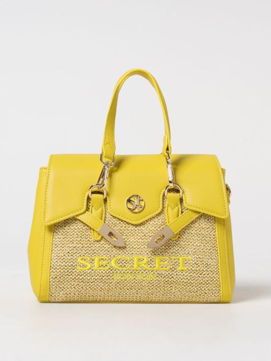 25SS 시크릿 폰 폰 토트백 QUINY STRAW SMALL LEMON Lemon