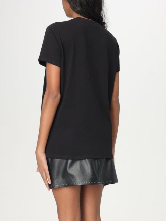 25FW 엘리자베타프랜치 반팔 티셔츠 MA028 110 Black - ELISABETTA FRANCHI