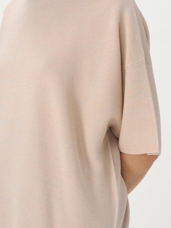 25FW 파비아나 필리피 루렉스 디테일 티셔츠 MAD265F097L233 2186 Blush Pink - FABIANA FILIPPI