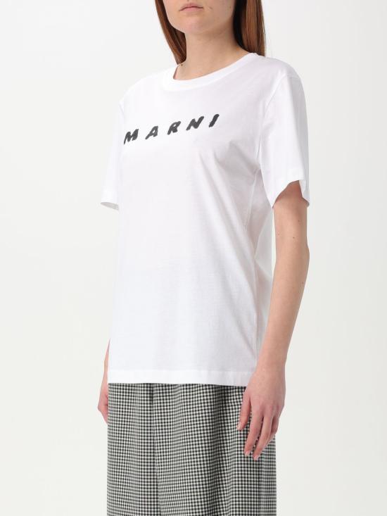 25FW 마르니 반팔 티셔츠 THJE0293P8USCX42 SLW01 White - MARNI