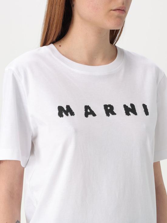 25FW 마르니 반팔 티셔츠 THJE0293P8USCX42 SLW01 White - MARNI