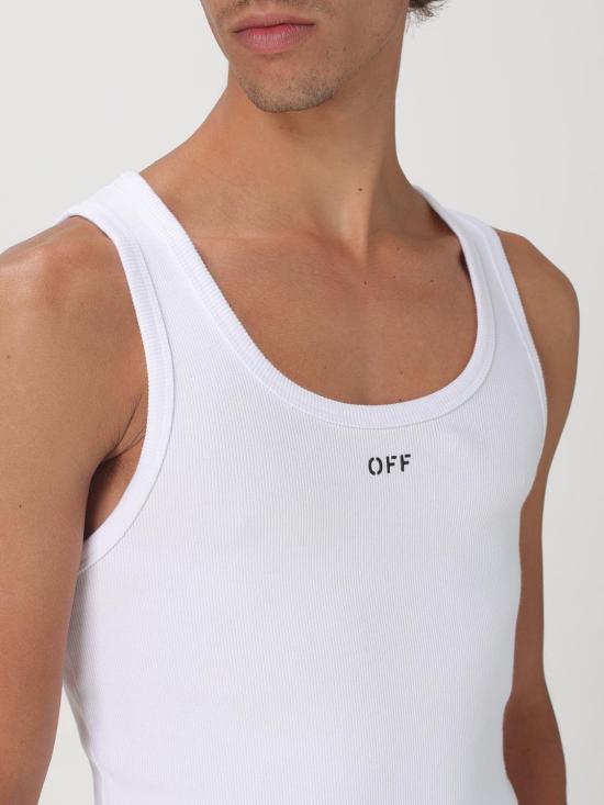 25SS 오프화이트 민소매 티셔츠 OMUY006C99JER001 0110 White - OFF WHITE