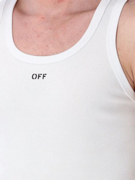 25SS 오프화이트 민소매 티셔츠 OMUY006C99JER001 0110 White - OFF WHITE