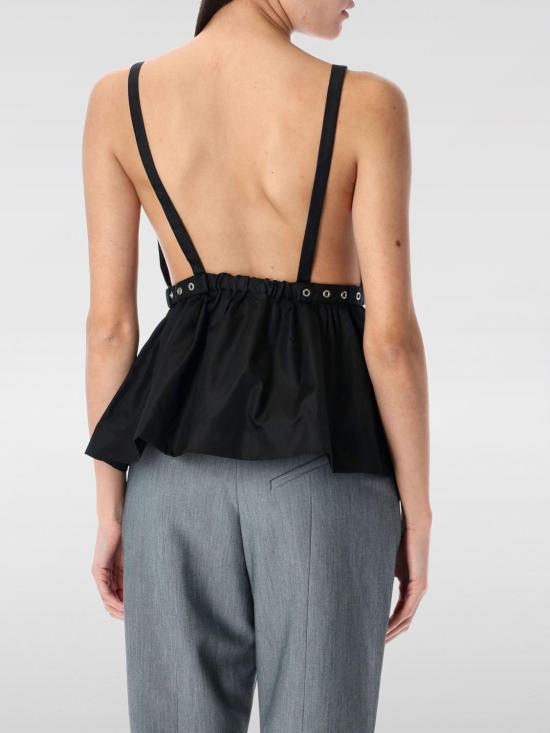 25SS 가니 민소매 티셔츠 W01756883 099 Black - GANNI