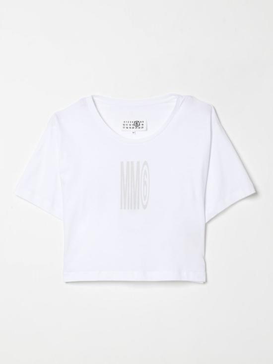 25FW [키즈] MM6 메종마르지엘라 티셔츠 M60806MM04I M6100 White
