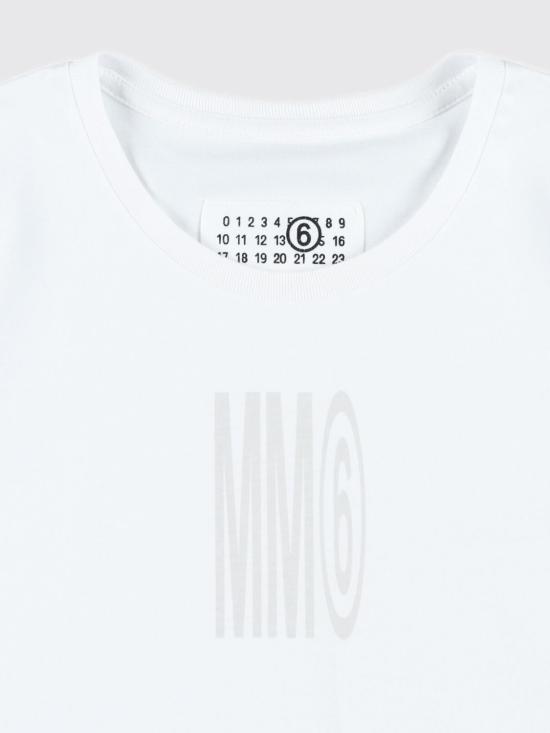 25FW [키즈] MM6 메종마르지엘라 티셔츠 M60806MM04I M6100 White - MM6 MAISON MARGIELA