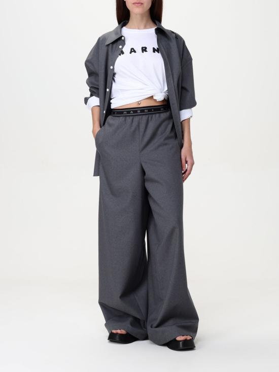 25SS 마르니 스트레이트 팬츠 PAMA0546SUTW839 00N60 Grey - MARNI