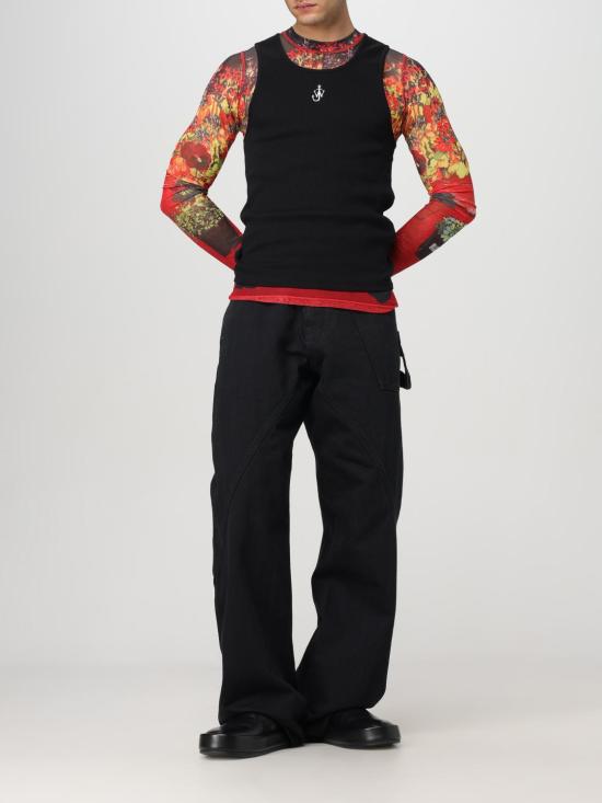 24FW JW앤더슨 민소매 티셔츠 JO0228PG1512 999 Black - JW ANDERSON